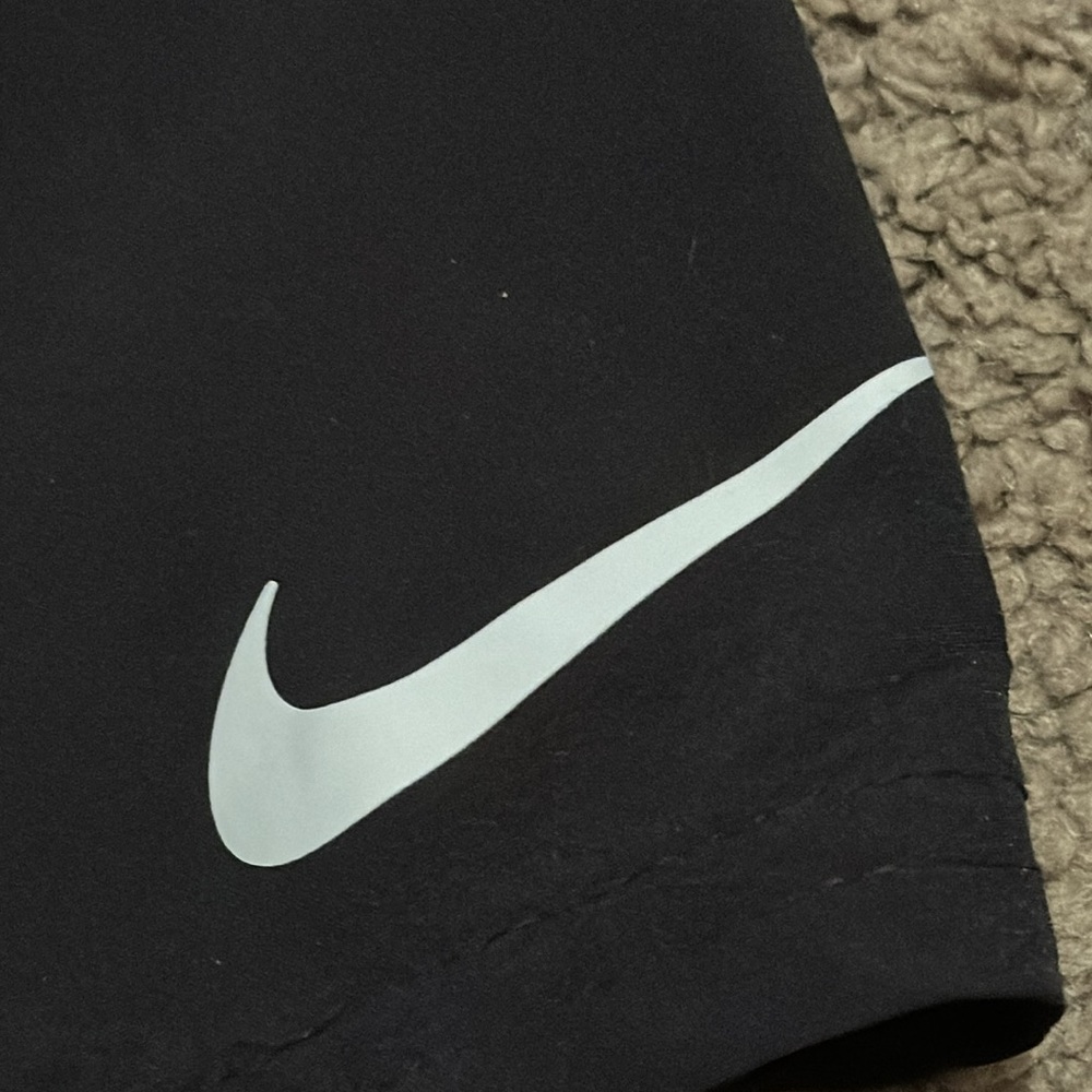 Men’s Sz S Nike Swim Trunks-Black with Gray Accents-Liner-Pockets-Drawstring - Picture 4 of 12
